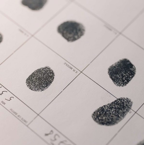 Picture of a fingerprint card